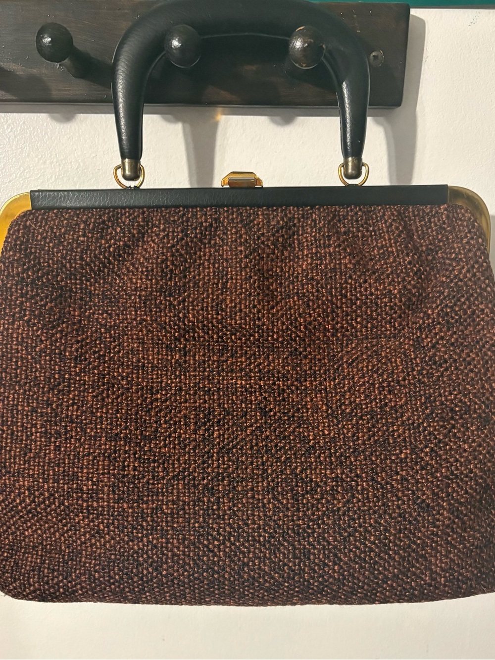 Vintage 1960’s JR USA Julius Resnick Maroon Tweed Fram Handbag